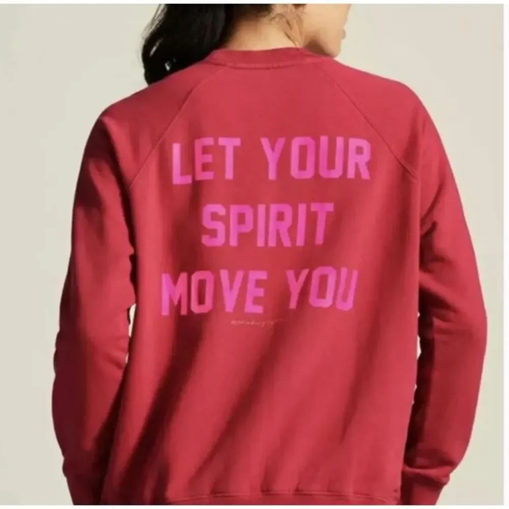 Spiritual Gangster Peloton Crewneck Sweatshirt Pink Size Medium - Picture 2 of 5
